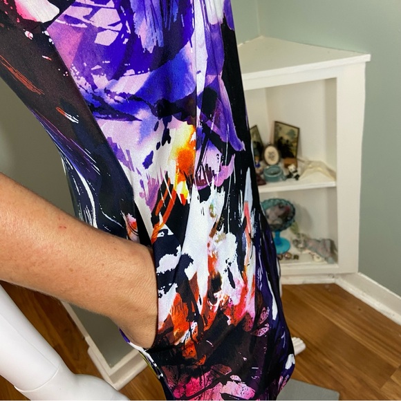 Askari Abstract Sleeveless Mini Dress XSmall xs tank sundress - Picture 4 of 11